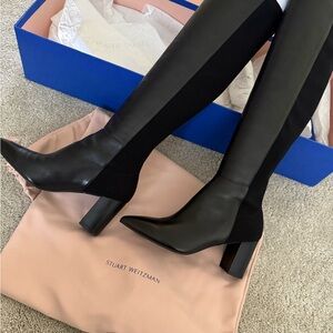 Stuart Weitzman Black Carly Boots size 7